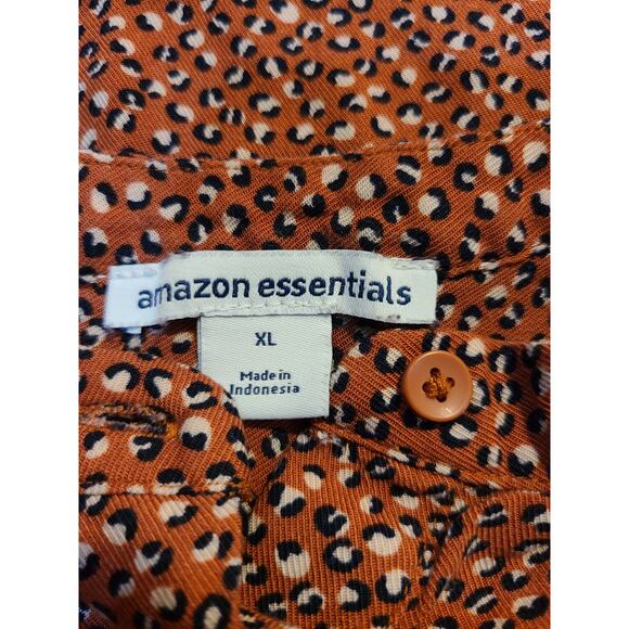 Amazon essentials xl women's leopard print blouse - Picture 5 of 9